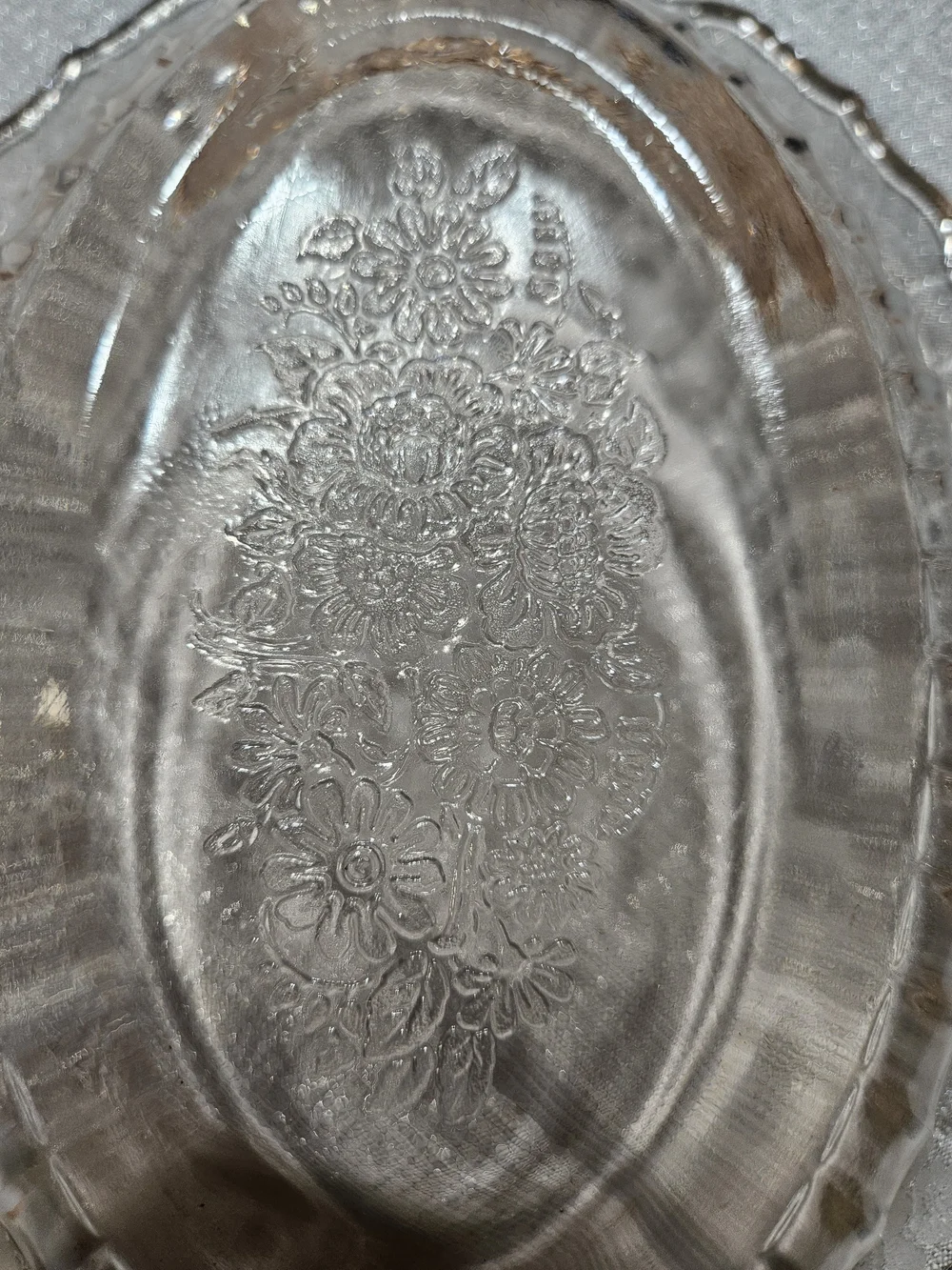 Anchor Hocking Pink Depression Glass Serving Tray with Handles